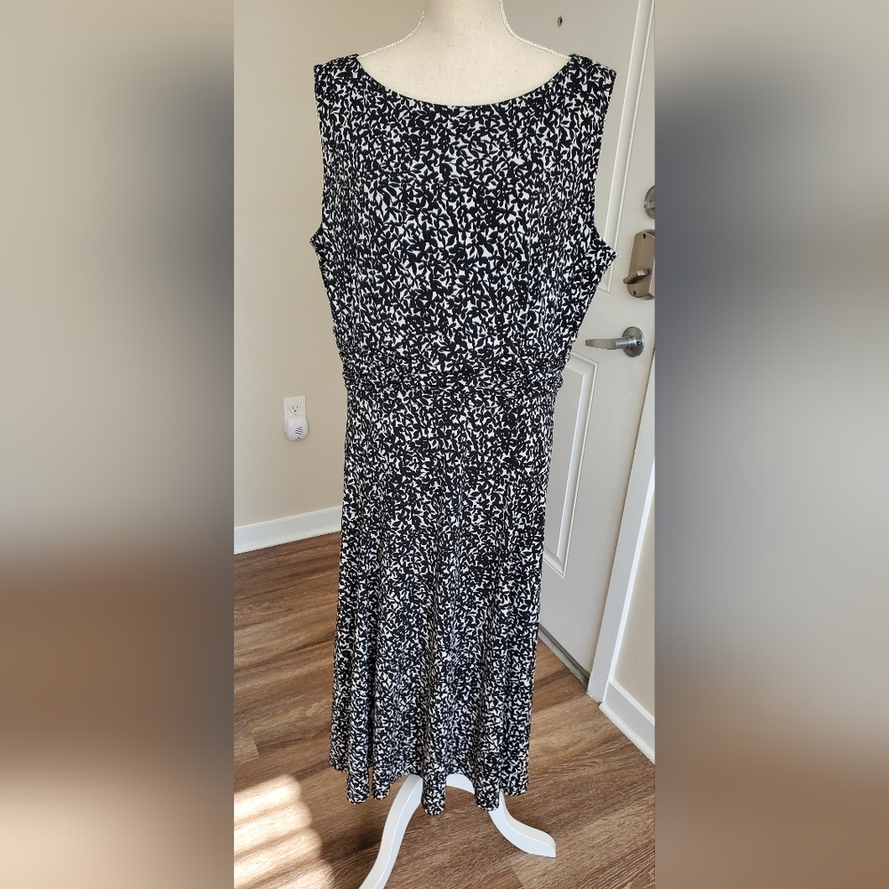CJ Banks Black and White Dress 18W
